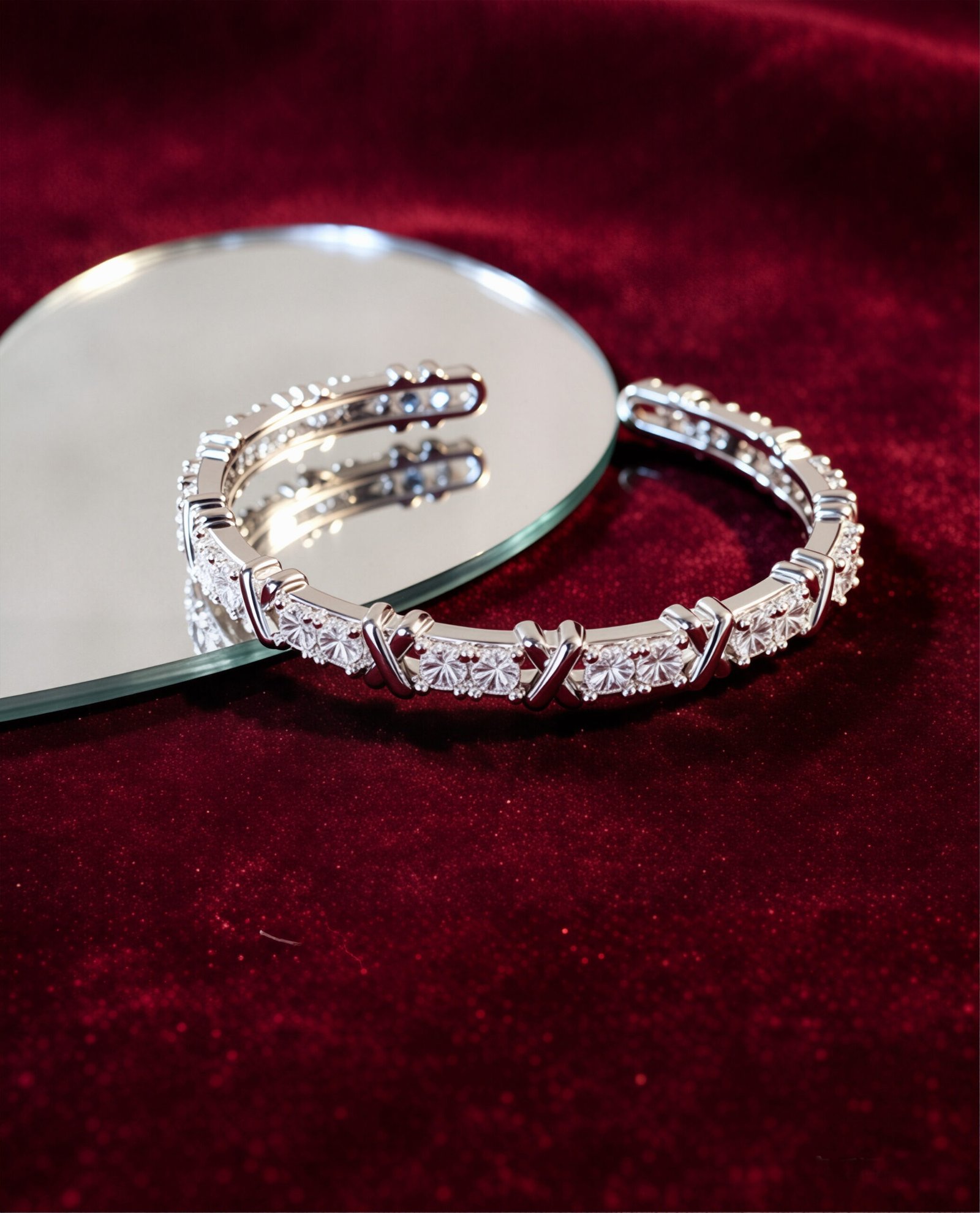 Aria Silver Open Bangle - 图片 2