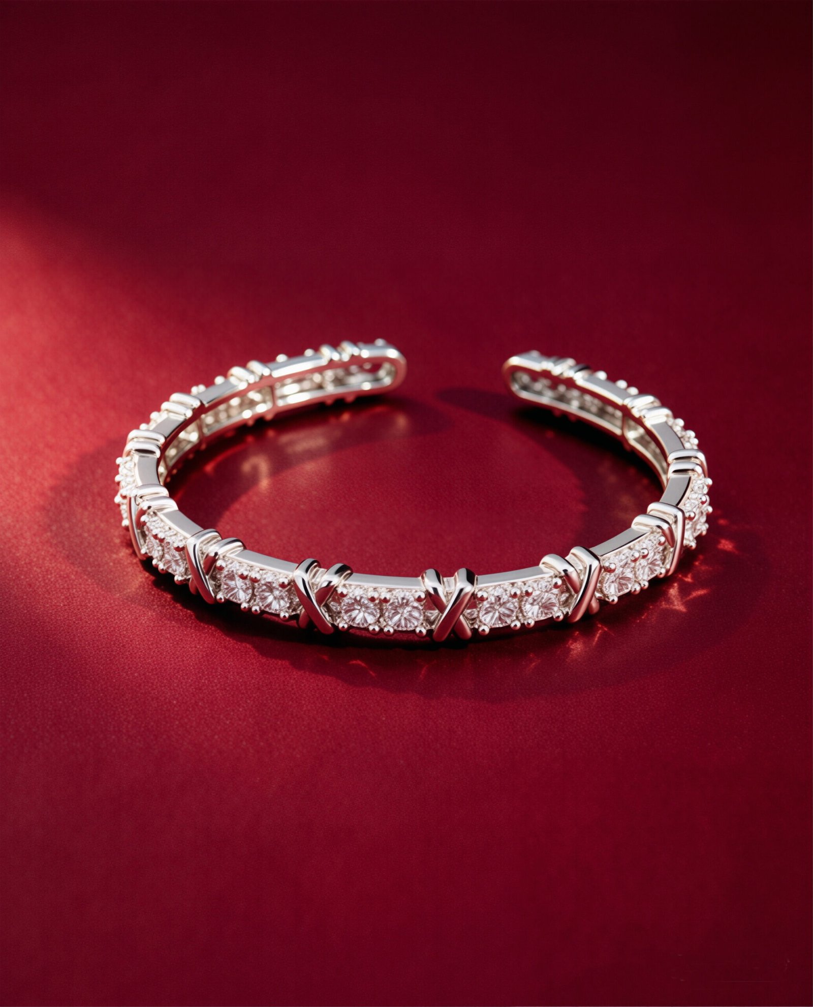 Aria Silver Open Bangle - 图片 3