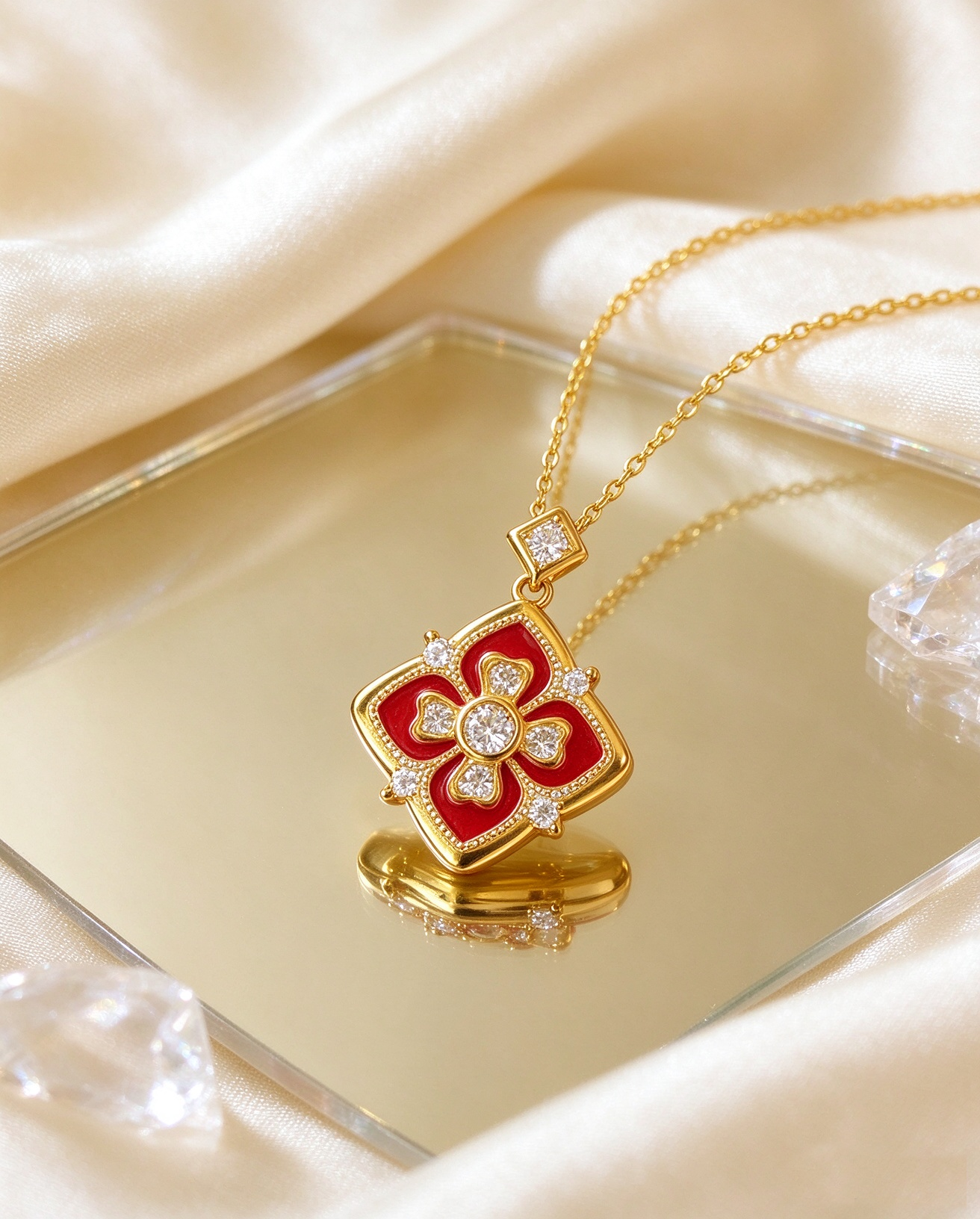 scarlet-bloom-%c2%b7-red-enamel-four-petal-diamond-pendant-necklace