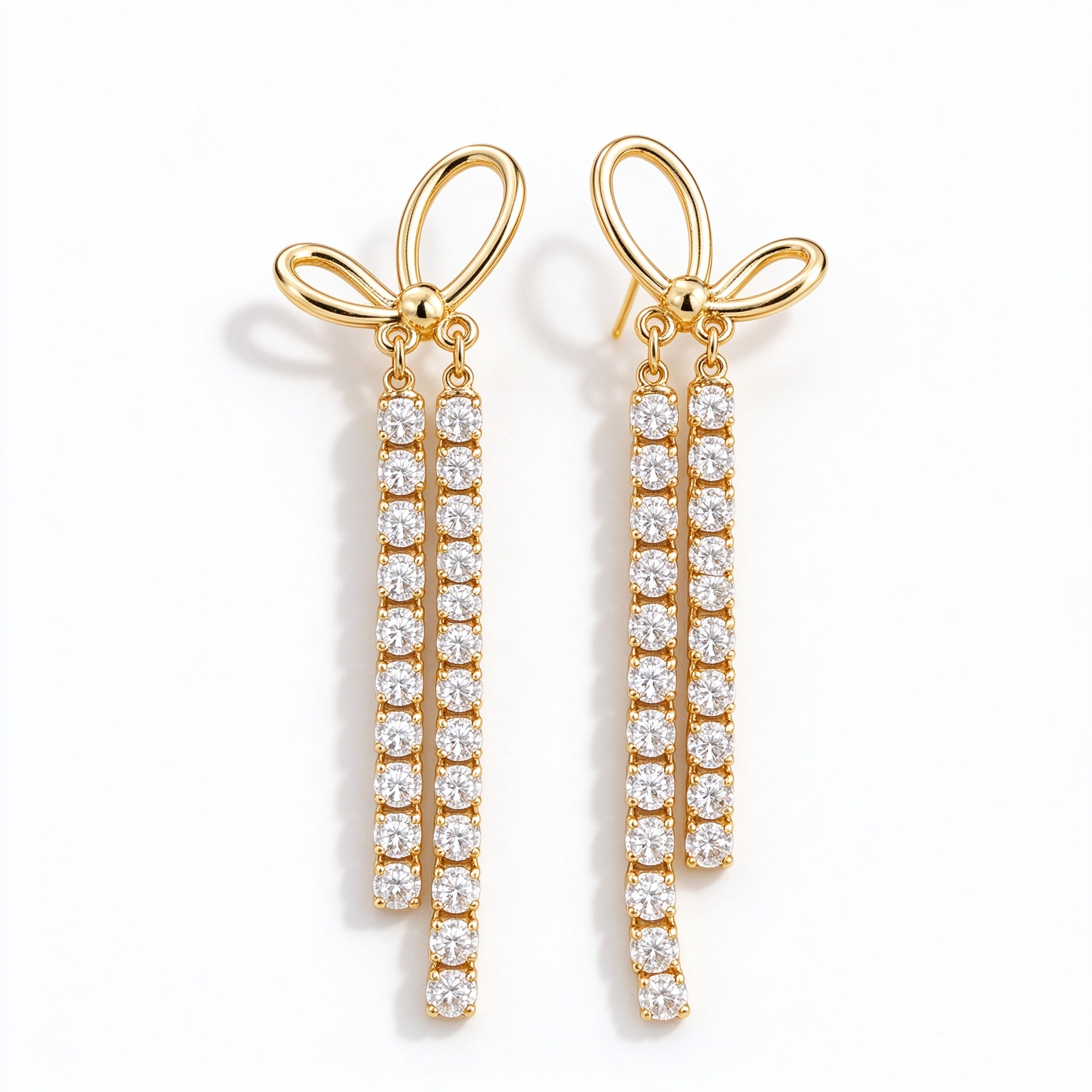 bow-double-tassel-drop-earrings