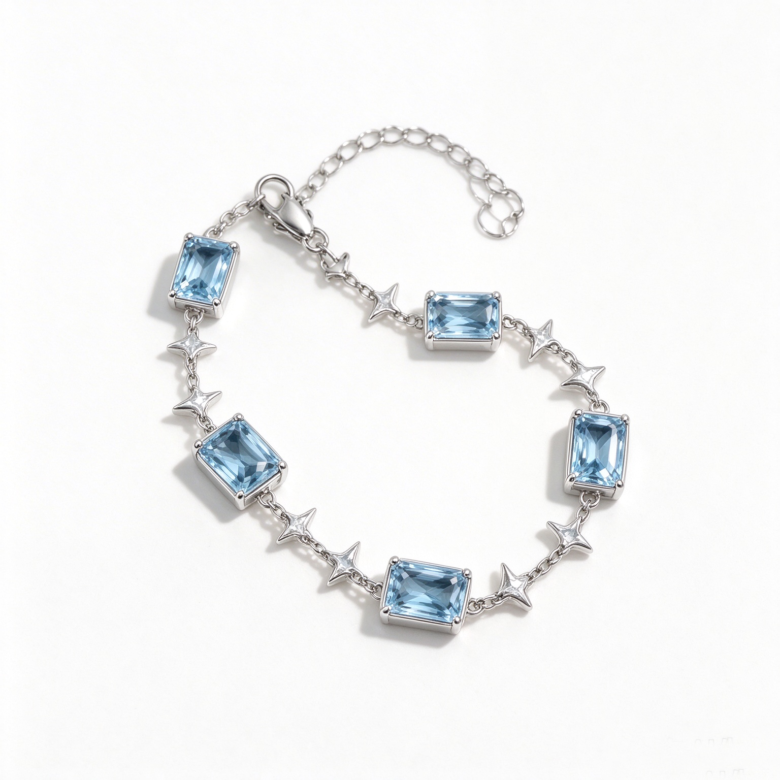 azure-baguette-silver-bracelet