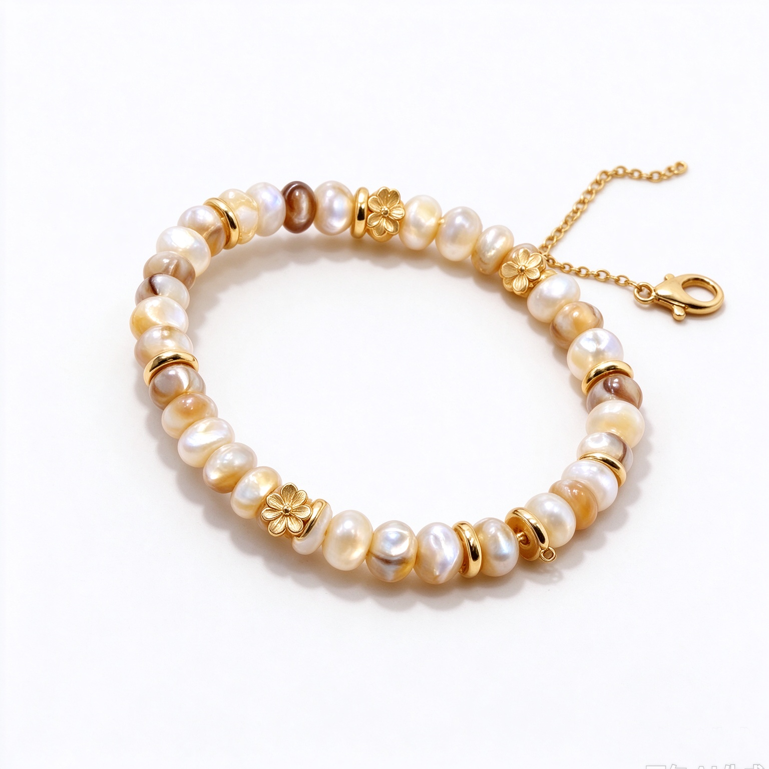 pearl-gold-flower-bracelet