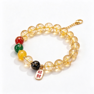 Yellow Crystal Five-Color Bracelet