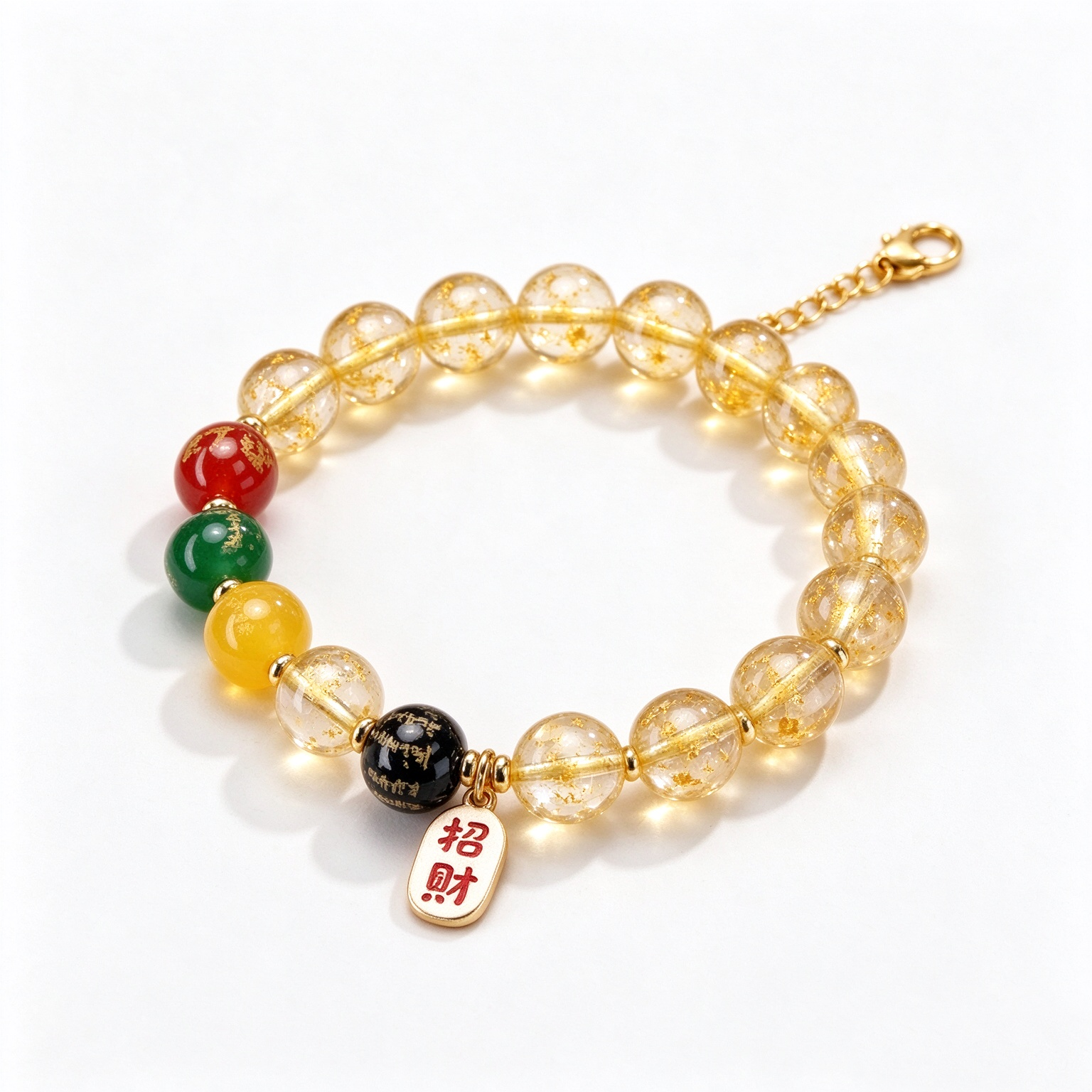 yellow-crystal-five-color-bracelet