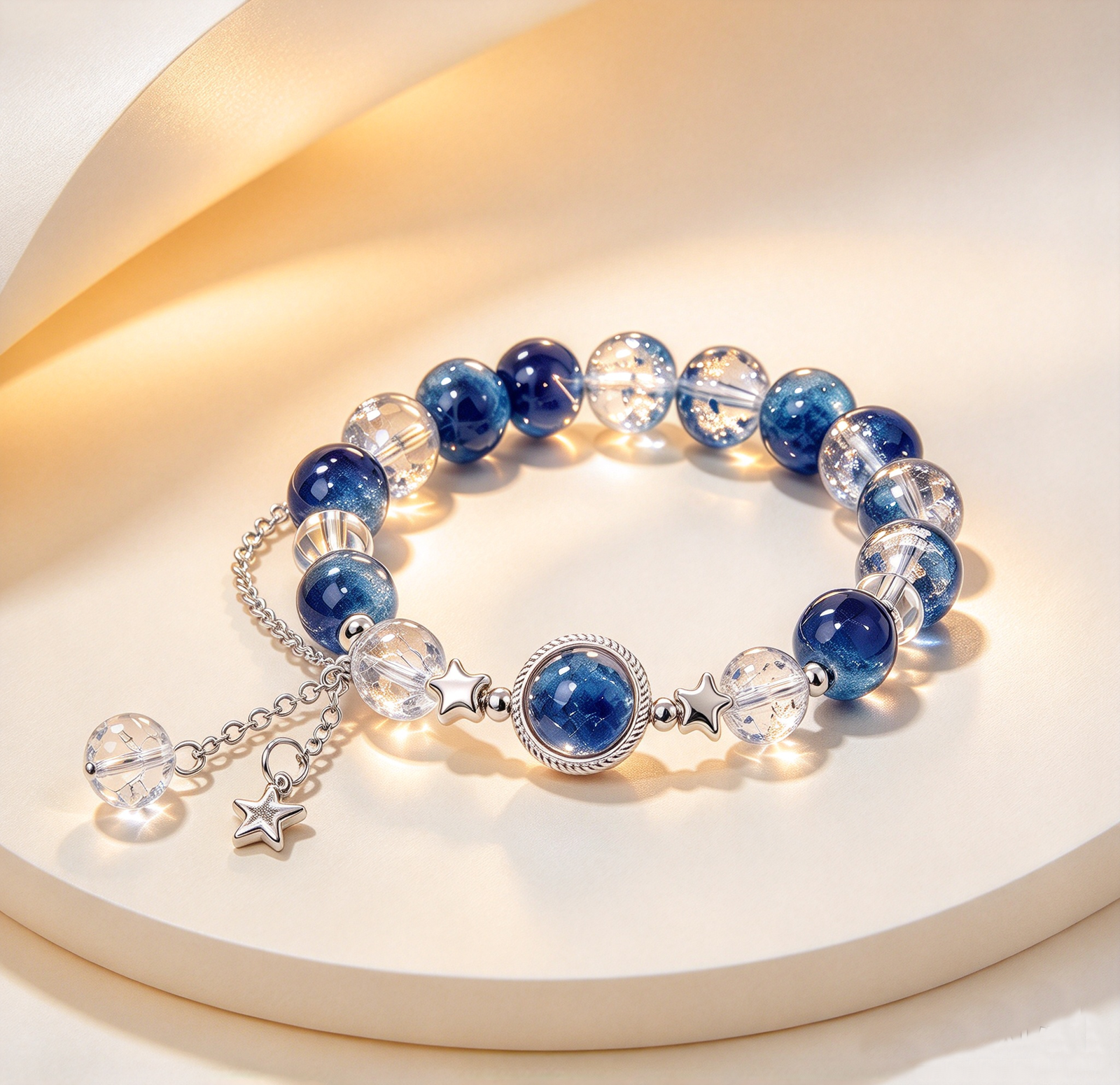 Orbit · Blue Goldstone Crystal Bracelet - view 4