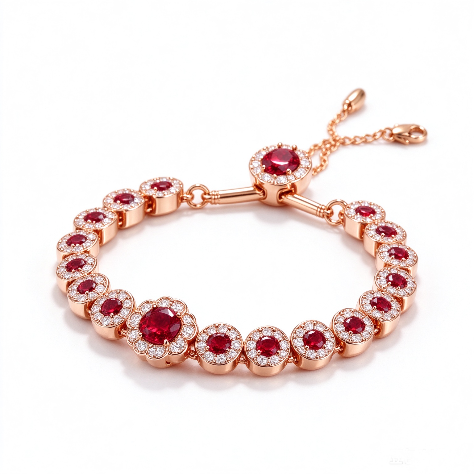 rose-gold-red-diamond-flower-bracelet