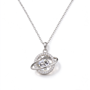 Silver Mini Planet Necklace