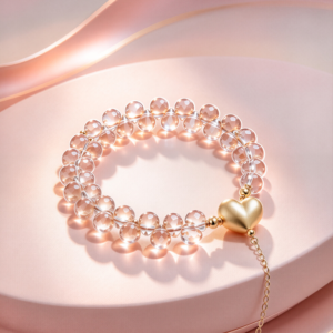 Heartbeat · Faceted Crystal Gold Heart Bracelet - view 4