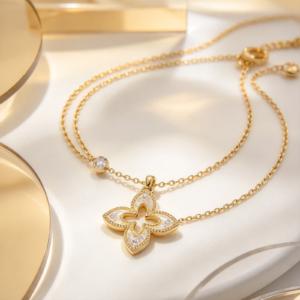 Pearlescent Clover · Mother-of-Pearl Four-Leaf Clover Bracelet - view 3