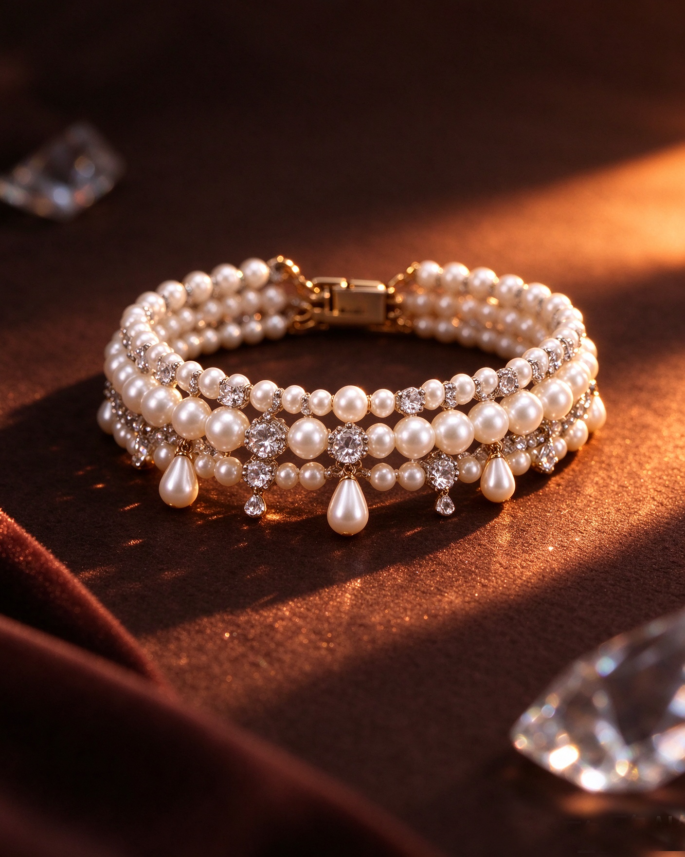 Pearl Cascade Drop Bracelet - 图片 2