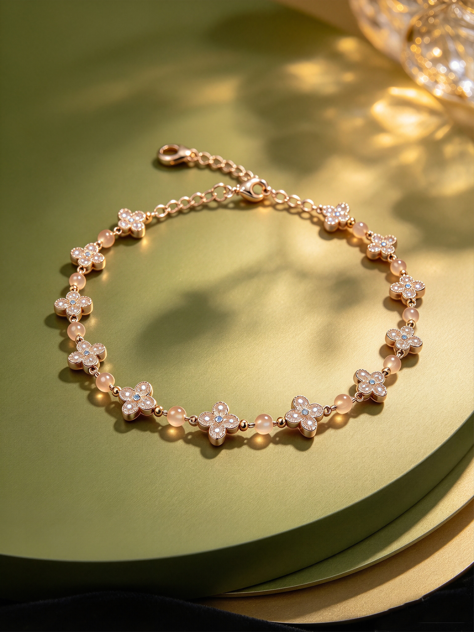 Blossom Ten · Full Pave Floral Bracelet - view 4