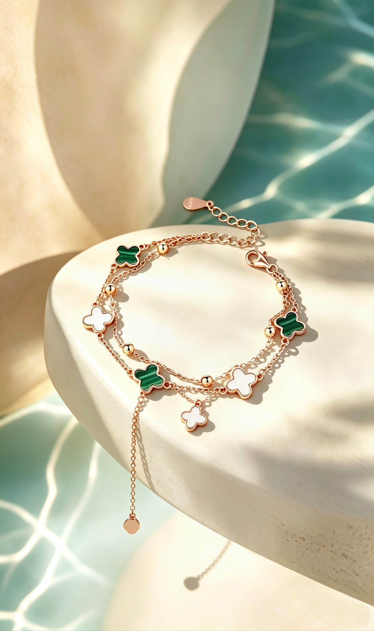 Dual Tide · Double-Layer Clover Bracelet - view 3