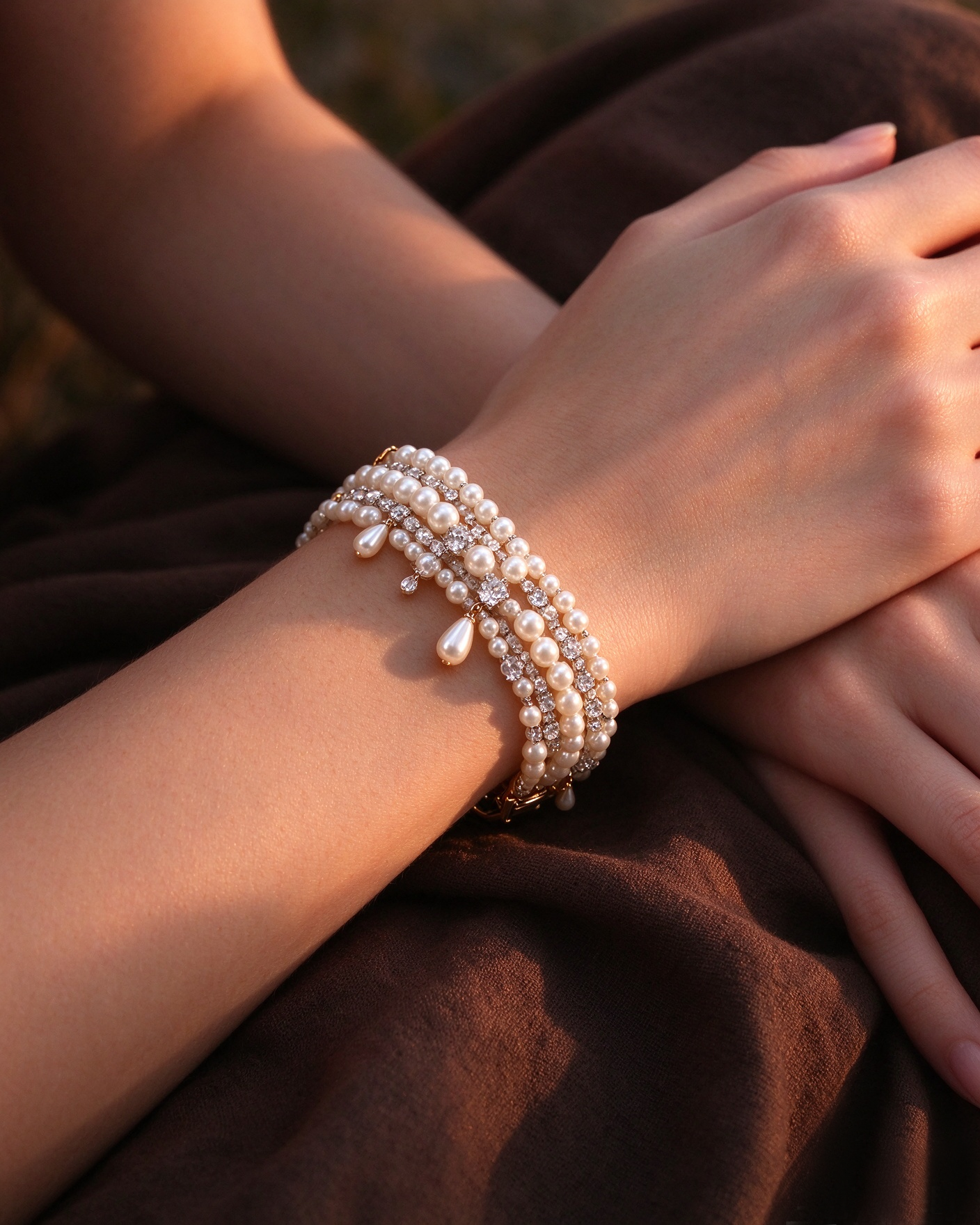 Pearl Cascade Drop Bracelet - 图片 4