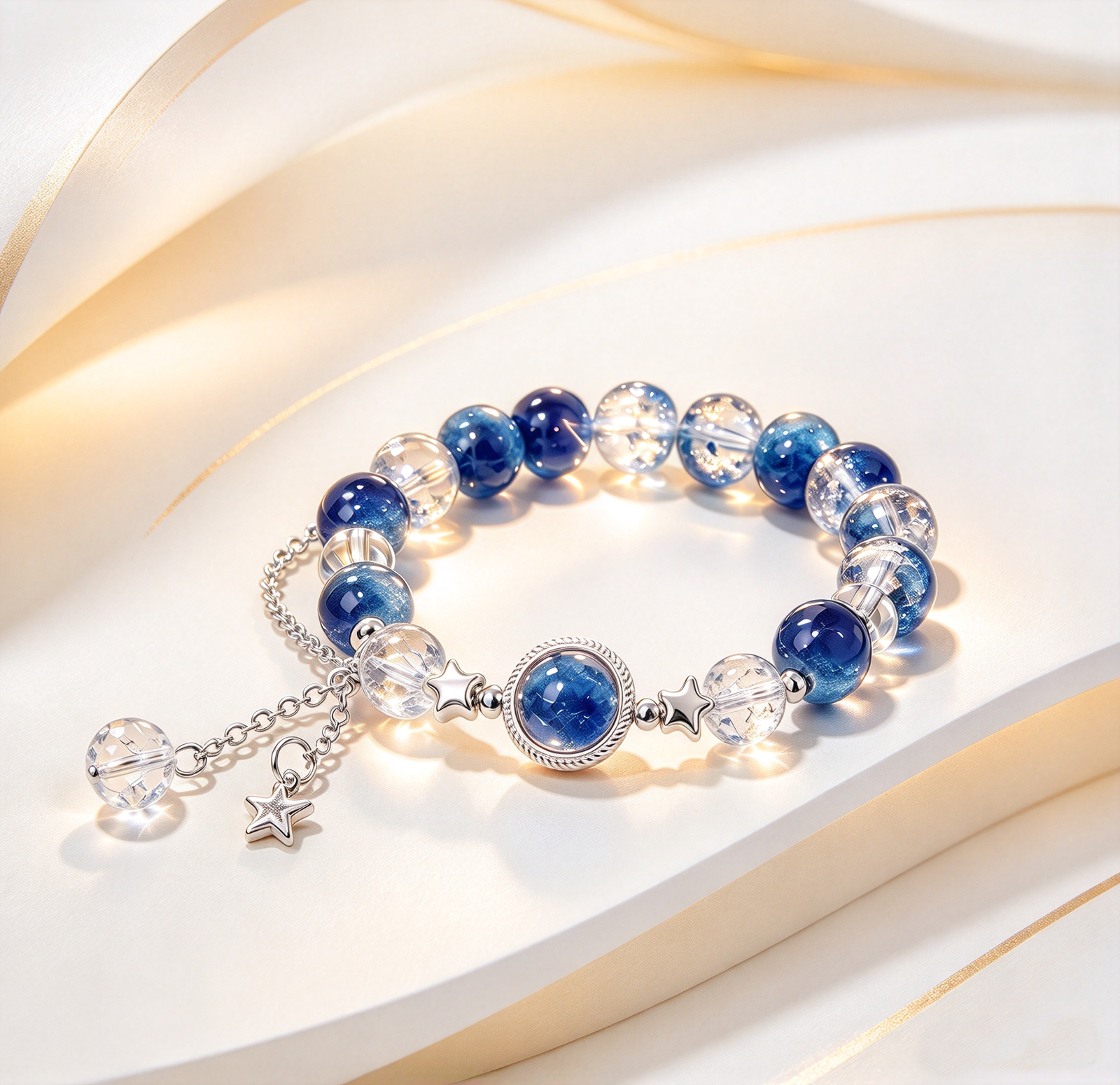Orbit · Blue Goldstone Crystal Bracelet - view 2